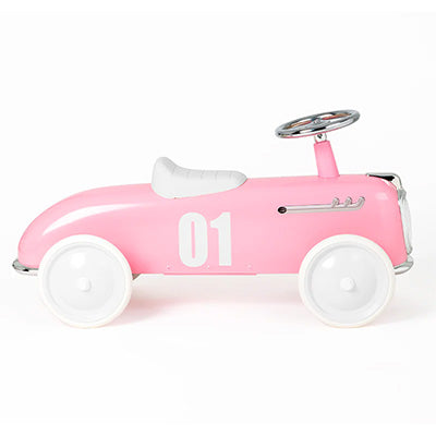 Baghera Roadster Light Pink – Seitenansicht mit verchromten Details
