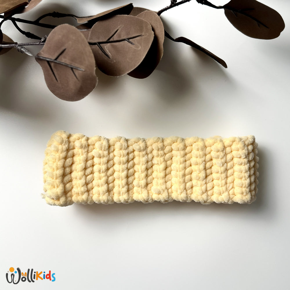 Handgestricktes Stirnband - Wollikids